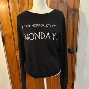 Wildfox Black graphic Sweatshirt M